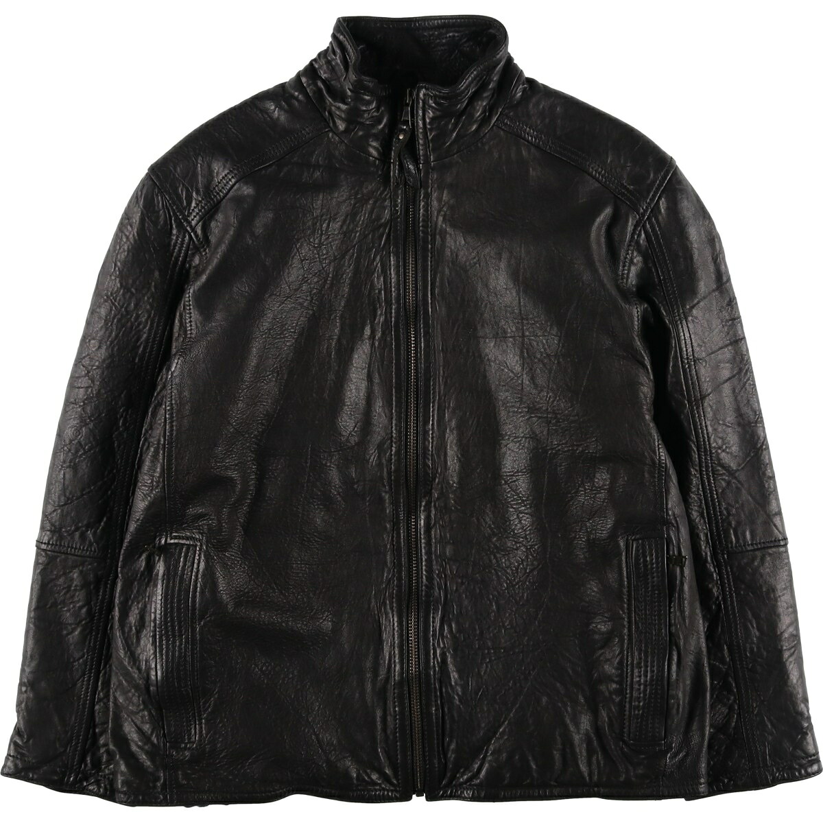 古着 MARC NEW YORK 中綿入り レザーブルゾン メンズL相当 /eaa625127 【中古】 【260314】 ブラック系 春秋冬