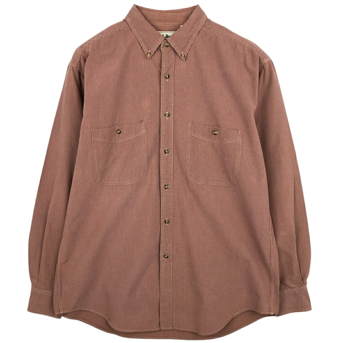 古着 90'S エルエルビーン L.L.Bean ギンガムチェック 長袖 ボタンダウンチェックシャツ メンズM相当 ヴィンテージ /eaa625238 【中古】 【260321】 ブラウン系 春夏秋冬