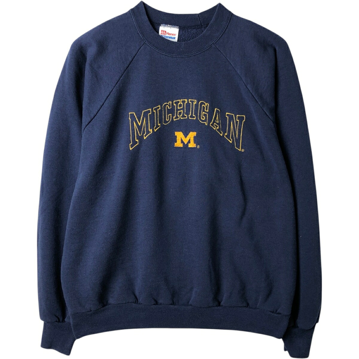 古着 90'S ヘインズ Hanes MICHIGAN ミシガン大学 カレッジスウェットシャツ トレーナー メンズXL相当 ヴィンテージ /eaa625603 【中古】 【260319】 ネイビー系 春夏秋冬