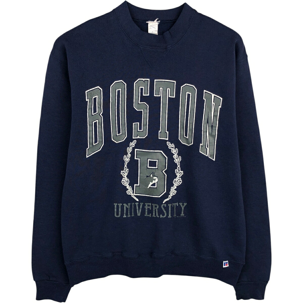 古着 ラッセル Russell BOSTON ボストン大学 カレッジスウェットシャツ トレーナー USA製 メンズL相当 /eaa625639 【中古】 【260320】 ネイビー系 春夏秋冬