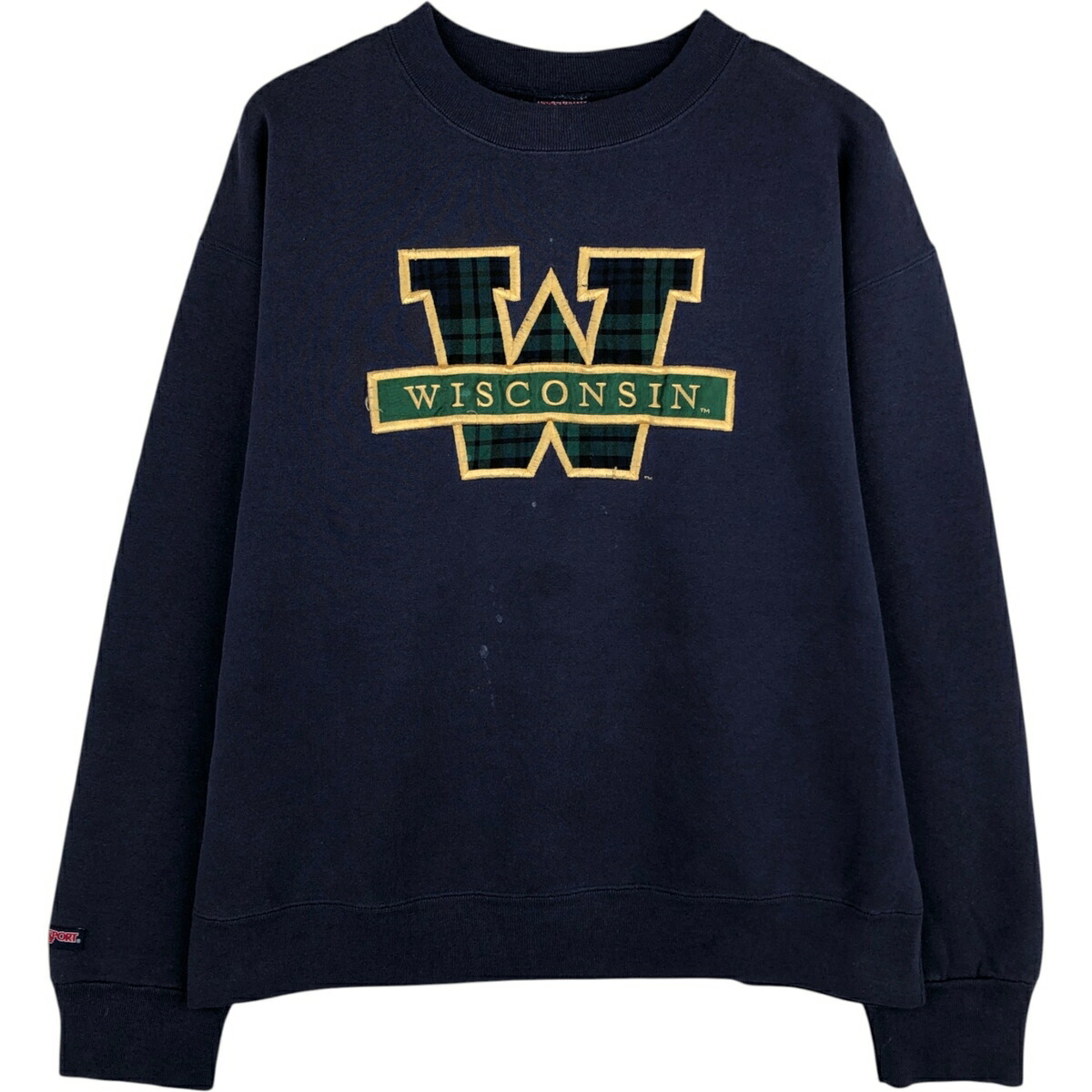 古着 90'S ジャンスポーツ JANSPORT カレッジスウェットシャツ トレーナー USA製 メンズXL相当 ヴィンテージ /eaa625648 【中古】 【260316】 ネイビー系 春夏秋冬