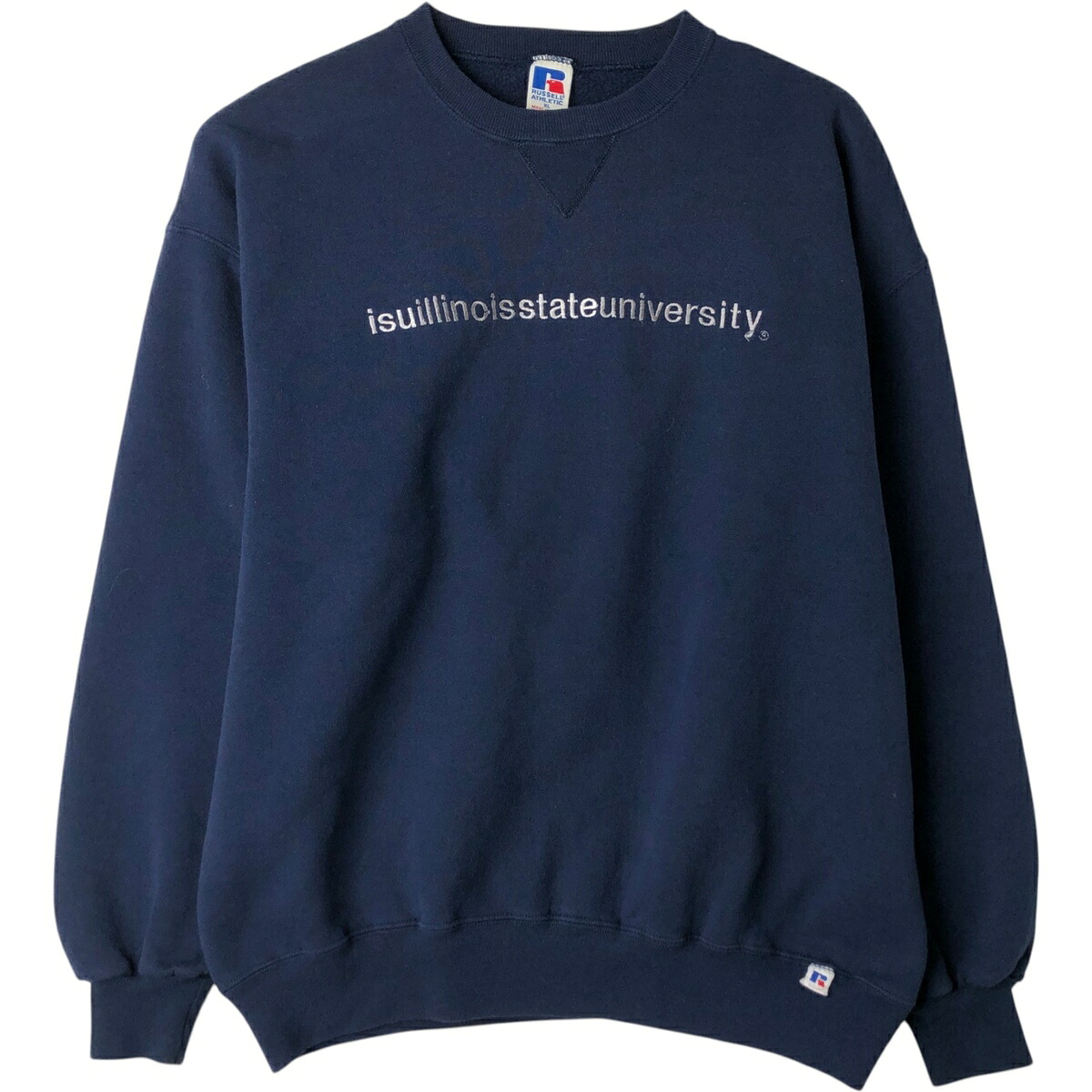 古着 90'S ラッセル Russell カレッジスウェットシャツ トレーナー USA製 メンズXL相当 ヴィンテージ /eaa625662 【中古】 【260326】 ネイビー系 春夏秋冬