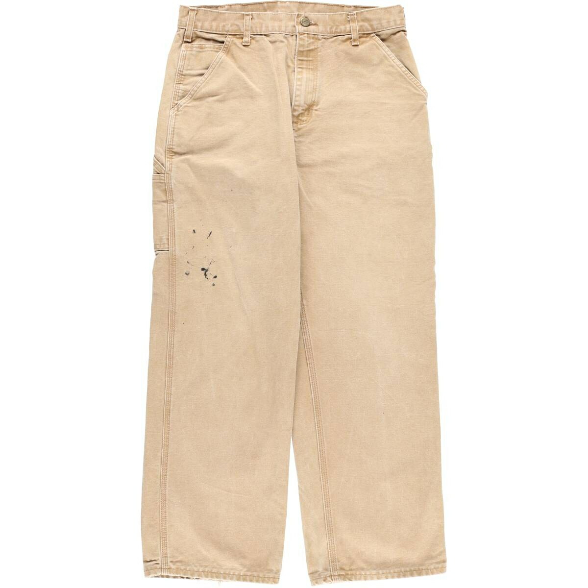古着 00'S カーハート Carhartt Dungaree Fit ダックペインターパンツ USA製 メンズw32相当 /eaa625883 【中古】 【260315】 ベージュ系 春夏秋冬