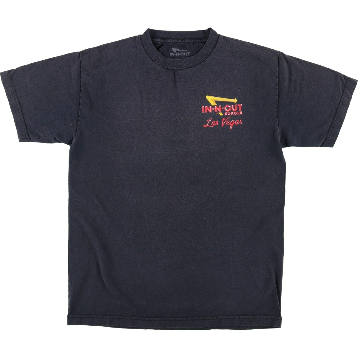 古着 IN-N-OUT BURGER インアンドアウトバーガー アドバタイジングTシャツ メンズM相当 /eaa625973 【中古】 【260315】 ブラック系 春夏秋