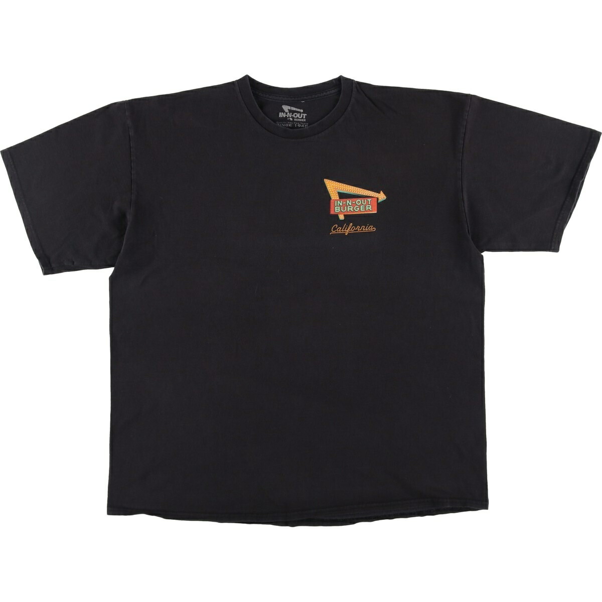 古着 IN-N-OUT BURGER インアンドアウトバーガー アドバタイジングTシャツ メンズXL相当 /eaa625977 【中古】 【260315】 ブラック系 春夏秋