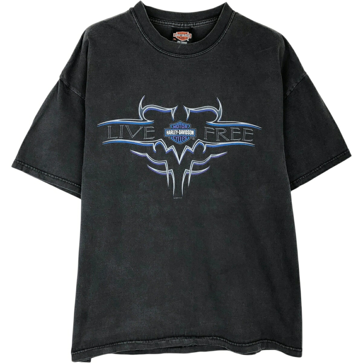 古着 00'S ハーレーダビッドソン Harley-Davidson モーターサイクル バイクTシャツ USA製 メンズXL相当 /eaa626009 【中古】 【260315】 ブラック系 春夏秋