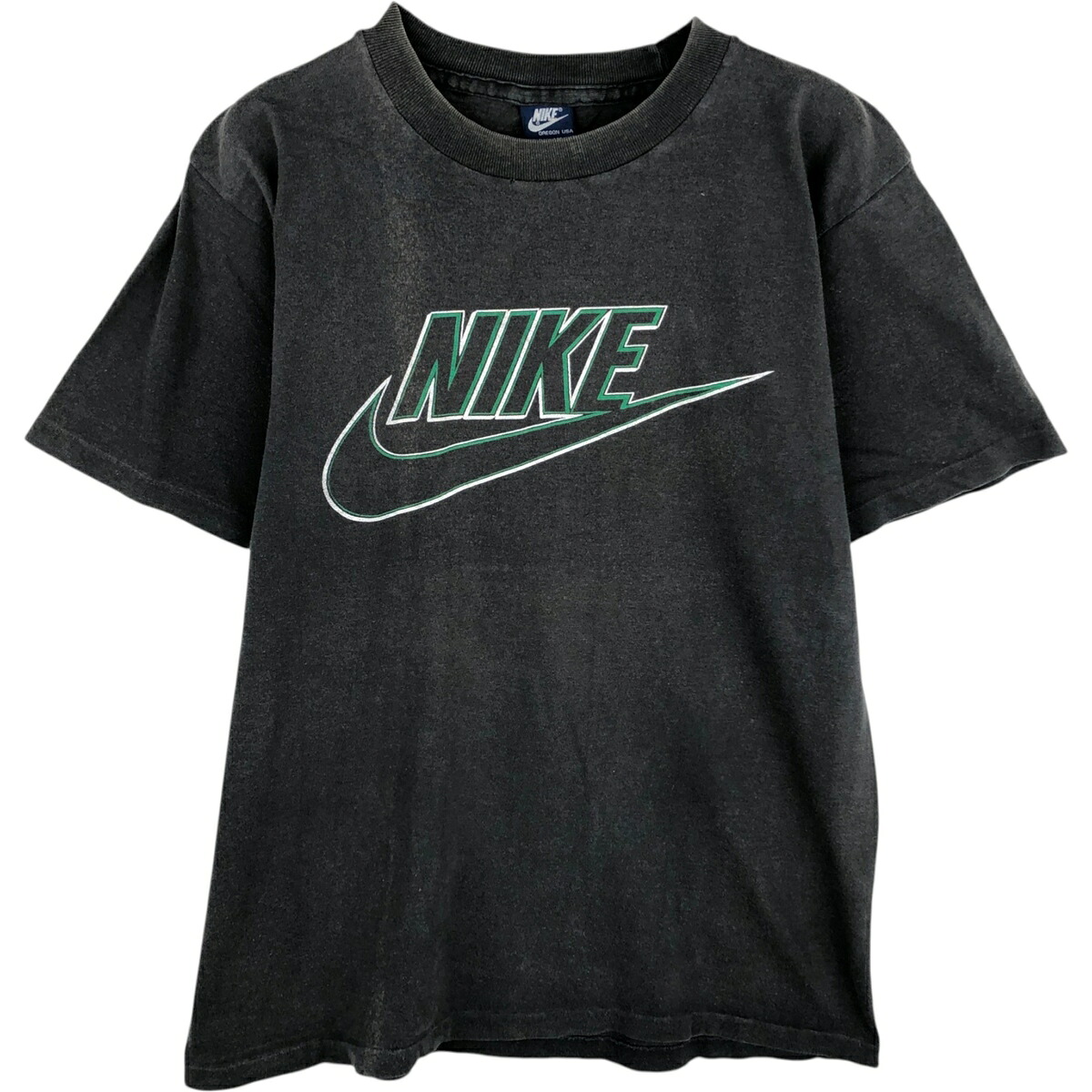 古着 80'S ナイキ NIKE 紺タグ ロゴプリントTシャツ 英国製 メンズM相当 ヴィンテージ /eaa626065 【中古】 【260316】 ブラック系 春夏秋