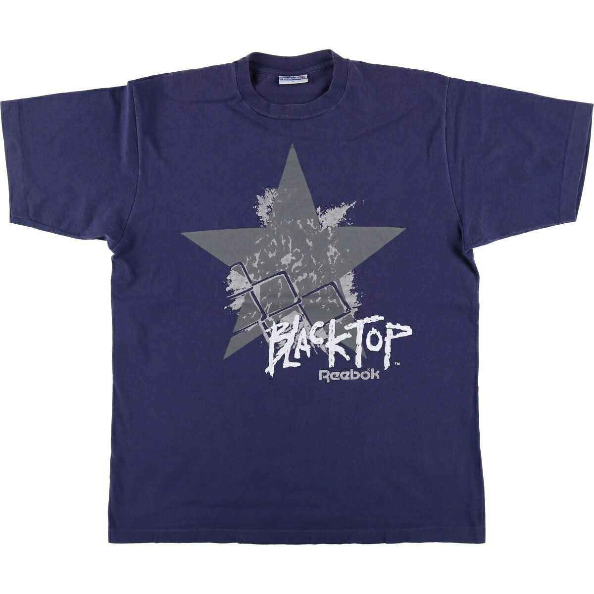古着 リーボック Reebok ロゴプリント ロゴプリントTシャツ メンズL相当 /eaa626098 【中古】 【260316】 ネイビー系 春夏秋