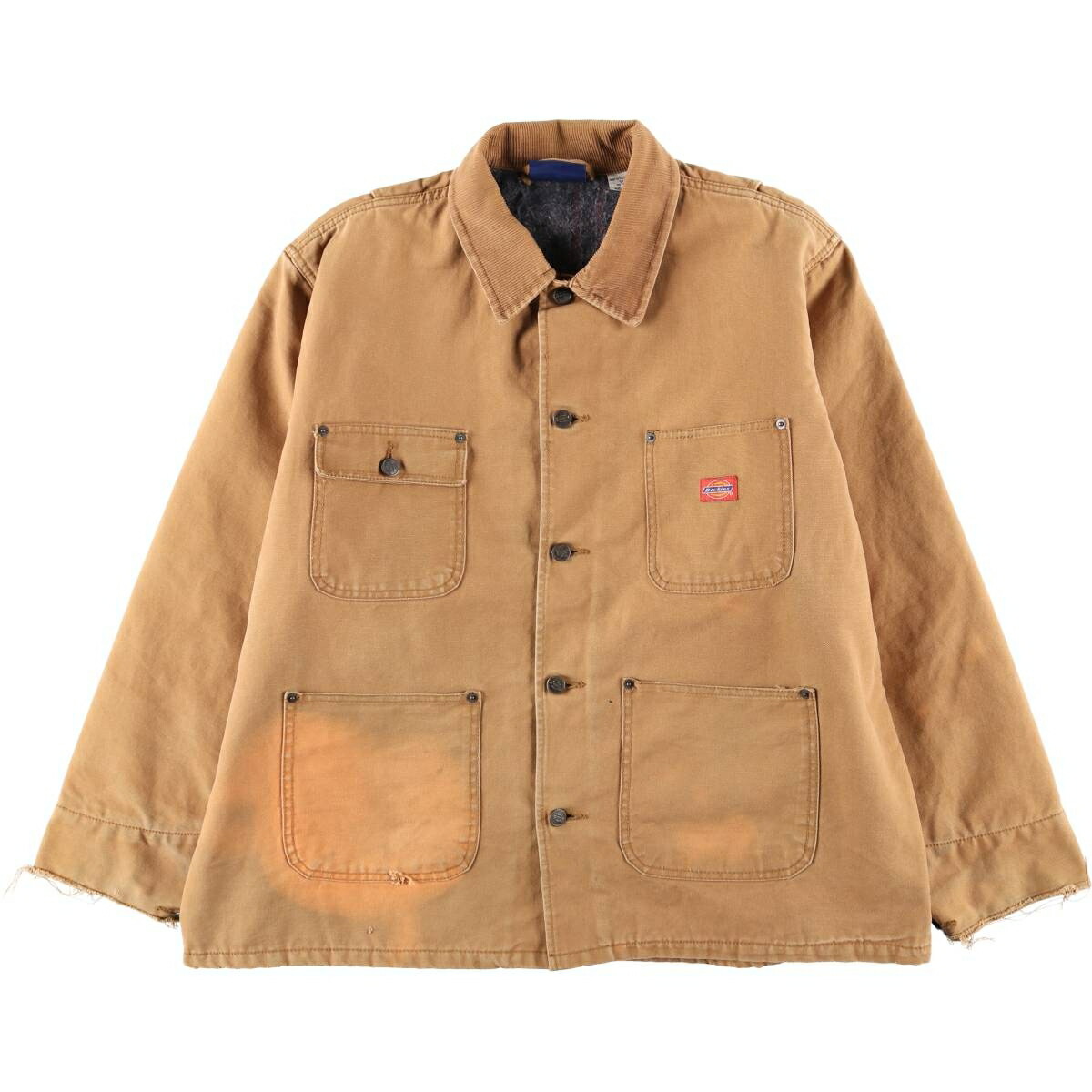 古着 ディッキーズ Dickies ミシガンチョアコートタイプ 中綿入り ダックワークジャケット メンズXL相当 /eaa626238 【中古】 【260320】 ブラウン系 春秋冬
