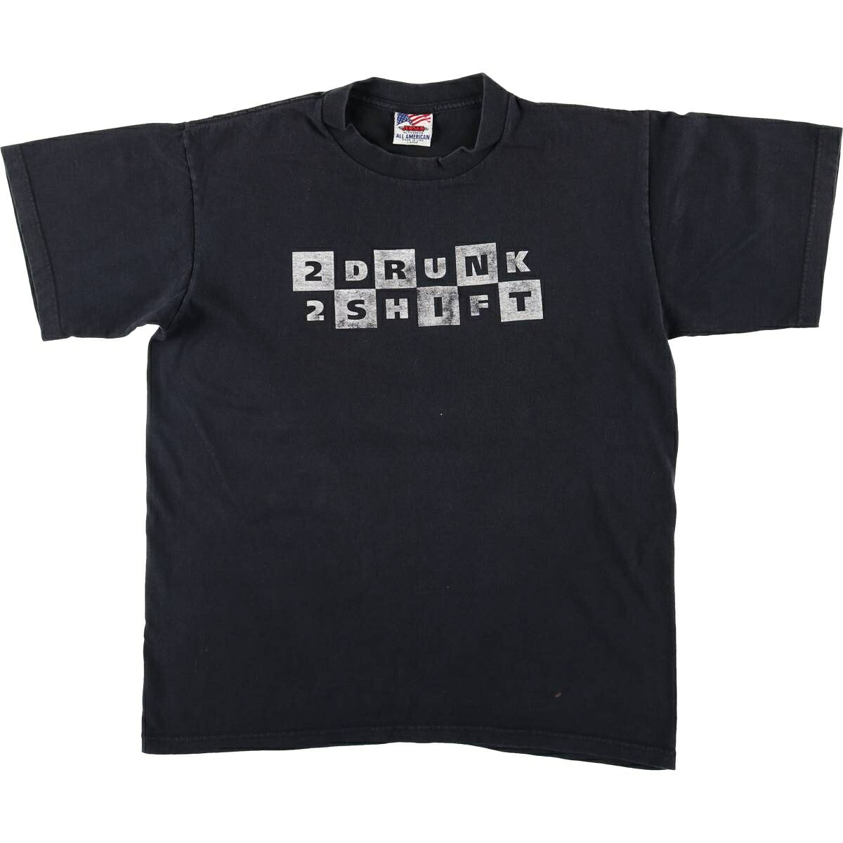 古着 00'S JENSEN メッセージプリントTシャツ USA製 メンズL相当 /eaa626324 【中古】 【260318】 ブラック系 春夏秋