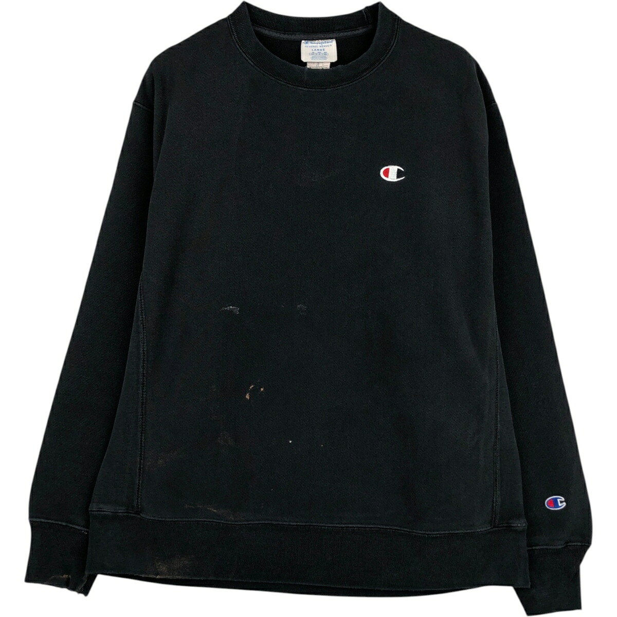 古着 チャンピオン Champion REVERSE WEAVE リバースウィーブ ワンポイントロゴスウェットシャツ トレーナー メンズL相当 /eaa626473 【中古】 【260320】 ブラック系 春夏秋冬
