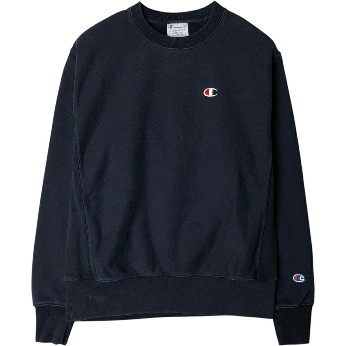 古着 チャンピオン Champion REVERSE WEAVE リバースウィーブ ワンポイントロゴスウェットシャツ トレーナー メンズM相当 /eaa626475 【中古】 【260321】 ネイビー系 春夏秋冬
