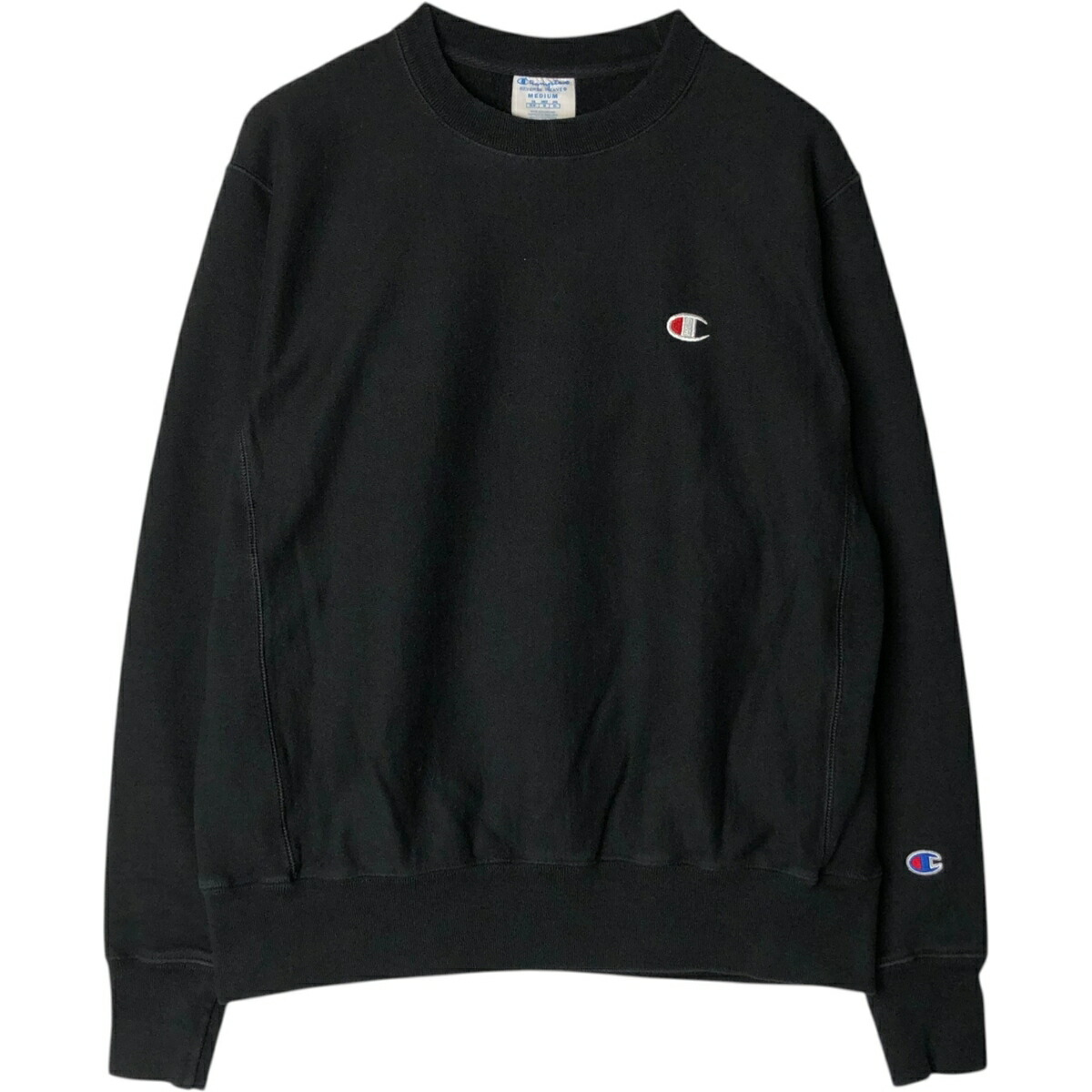 古着 チャンピオン Champion REVERSE WEAVE リバースウィーブ ワンポイントロゴスウェットシャツ トレーナー メンズM相当 /eaa626476 【中古】 【260321】 ブラック系 春夏秋冬