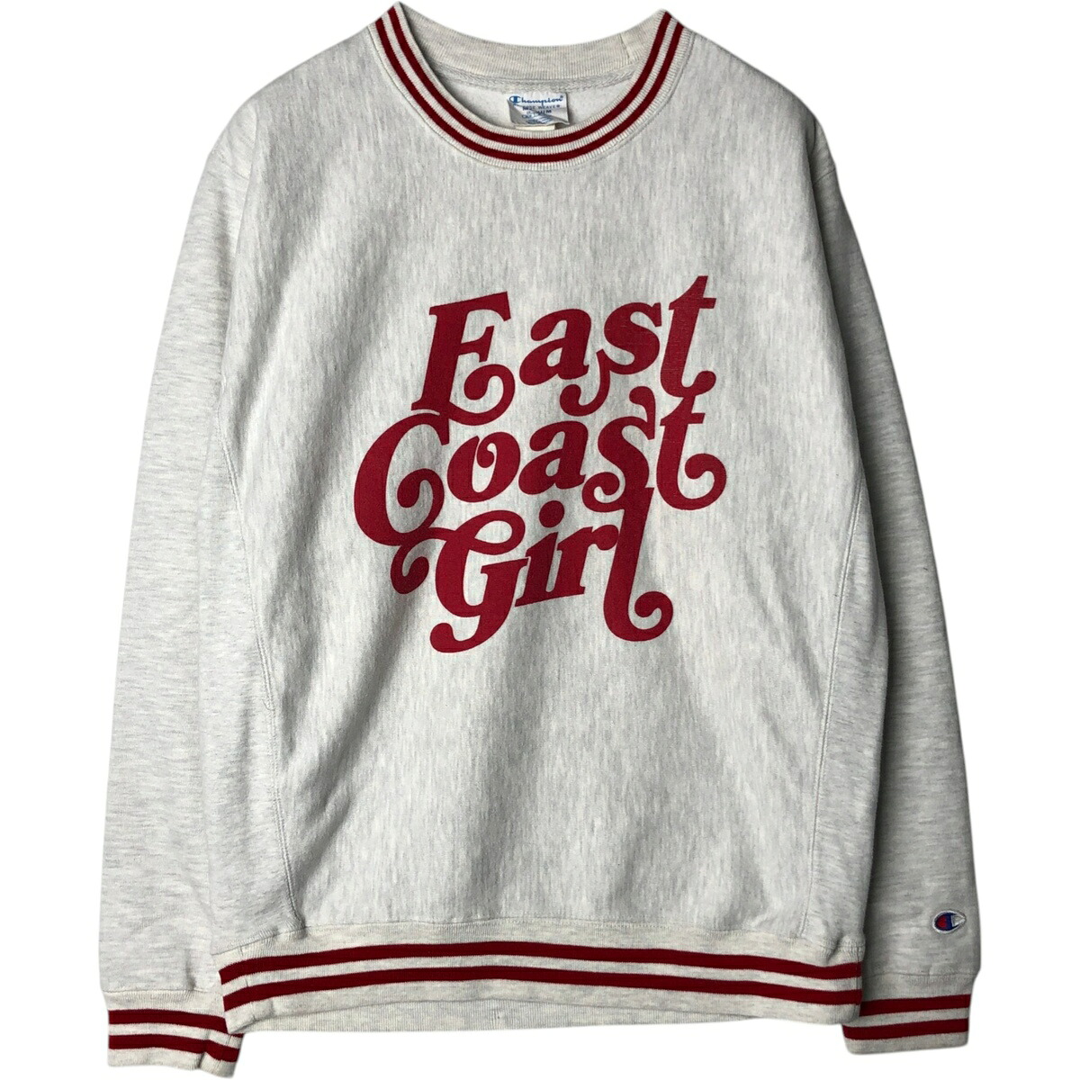 古着 チャンピオン Champion REVERSE WEAVE リバースウィーブ プリントスウェットシャツ トレーナー メンズM相当 /eaa626477 【中古】 【260321】 グレー系 春夏秋冬
