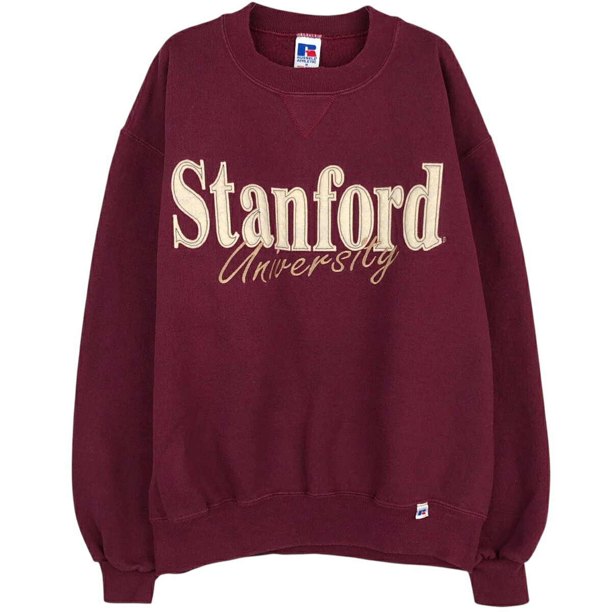 古着 80~90'S ラッセル Russell Stanford University スタンフォード大学 カレッジスウェットシャツ トレーナー USA製 メンズM相当 ヴィンテージ /eaa626493 【中古】 【260321】 レッド系 春夏秋冬