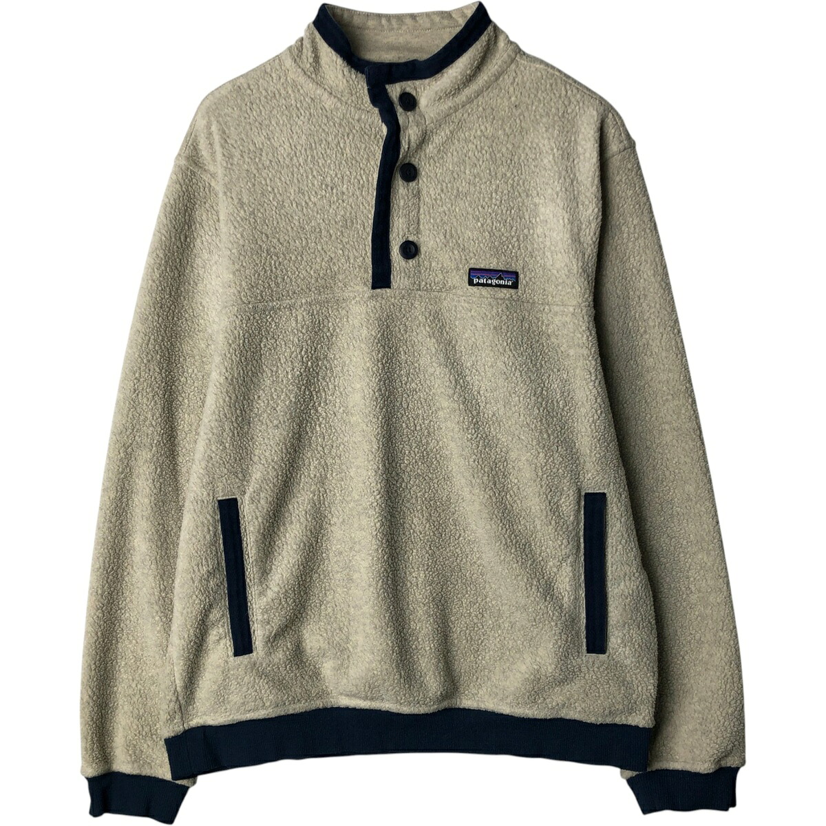 古着 パタゴニア Patagonia シアーリングボタンプルオーバー 26140FA23 ハーフボタン フリースプルオーバー メンズM相当 /eaa627025 【中古】 【260323】 ホワイト系 春秋冬