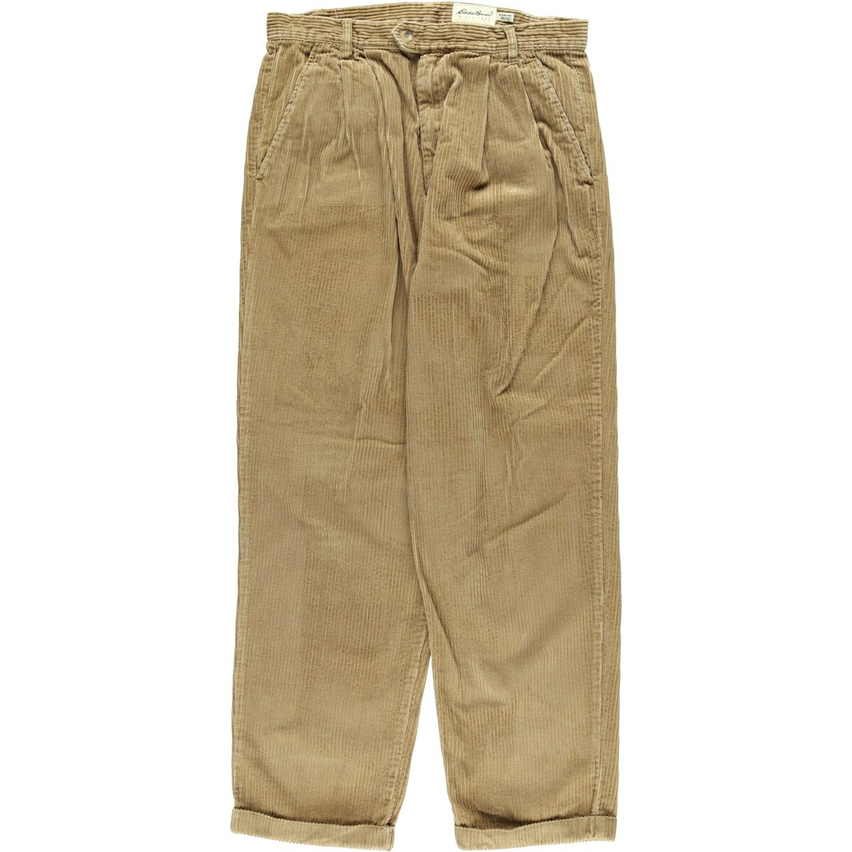 古着 エディーバウアー Eddie Bauer ツータック 太畝 コーデュロイパンツ メンズw34相当 /eaa627318 【中古】 【260327】 カーキ系 春夏秋冬