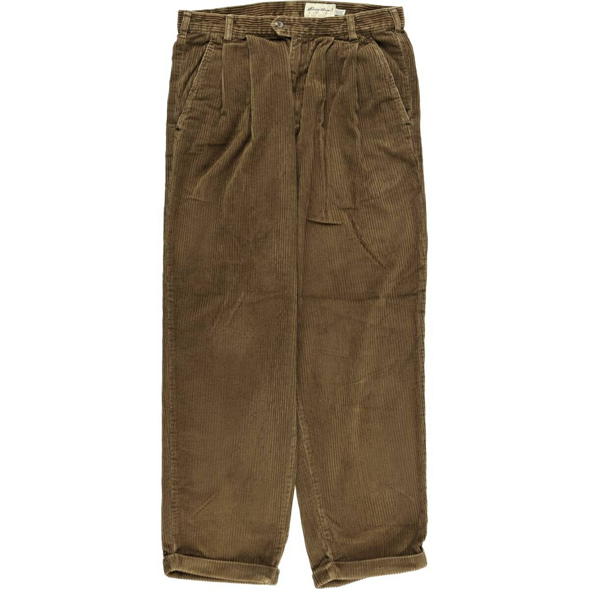 古着 エディーバウアー Eddie Bauer ツータック 太畝 コーデュロイパンツ メンズw34相当 /eaa627338 【中古】 【260328】 ブラウン系 春夏秋冬