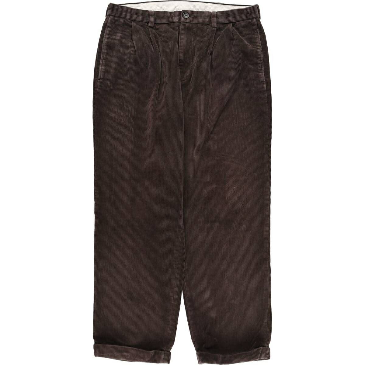 古着 ブルックスブラザーズ Brooks Brothers 346 ツータック コーデュロイパンツ メンズw36相当 /eaa627340 【中古】 【260328】 ブラウン系 春夏秋冬