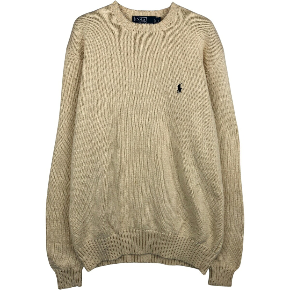 古着 ラルフローレン Ralph Lauren POLO by Ralph Lauren ピマコットンニットセーター メンズL相当 /eaa627489 【中古】 【260329】 ホワイト系 秋冬 7,814円