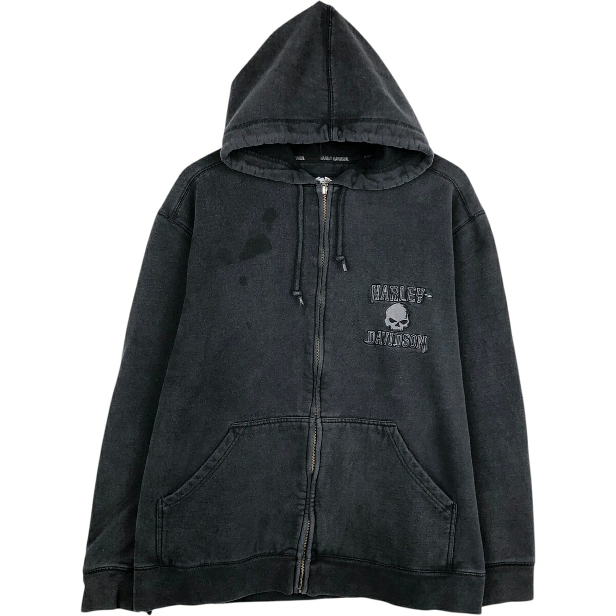古着 ハーレーダビッドソン Harley-Davidson ドクロ柄 スカル柄 スウェットフルジップパーカー メンズL相当 /eaa627688 【中古】 【260329】 ブラック系 春夏秋冬|古着屋JAM
