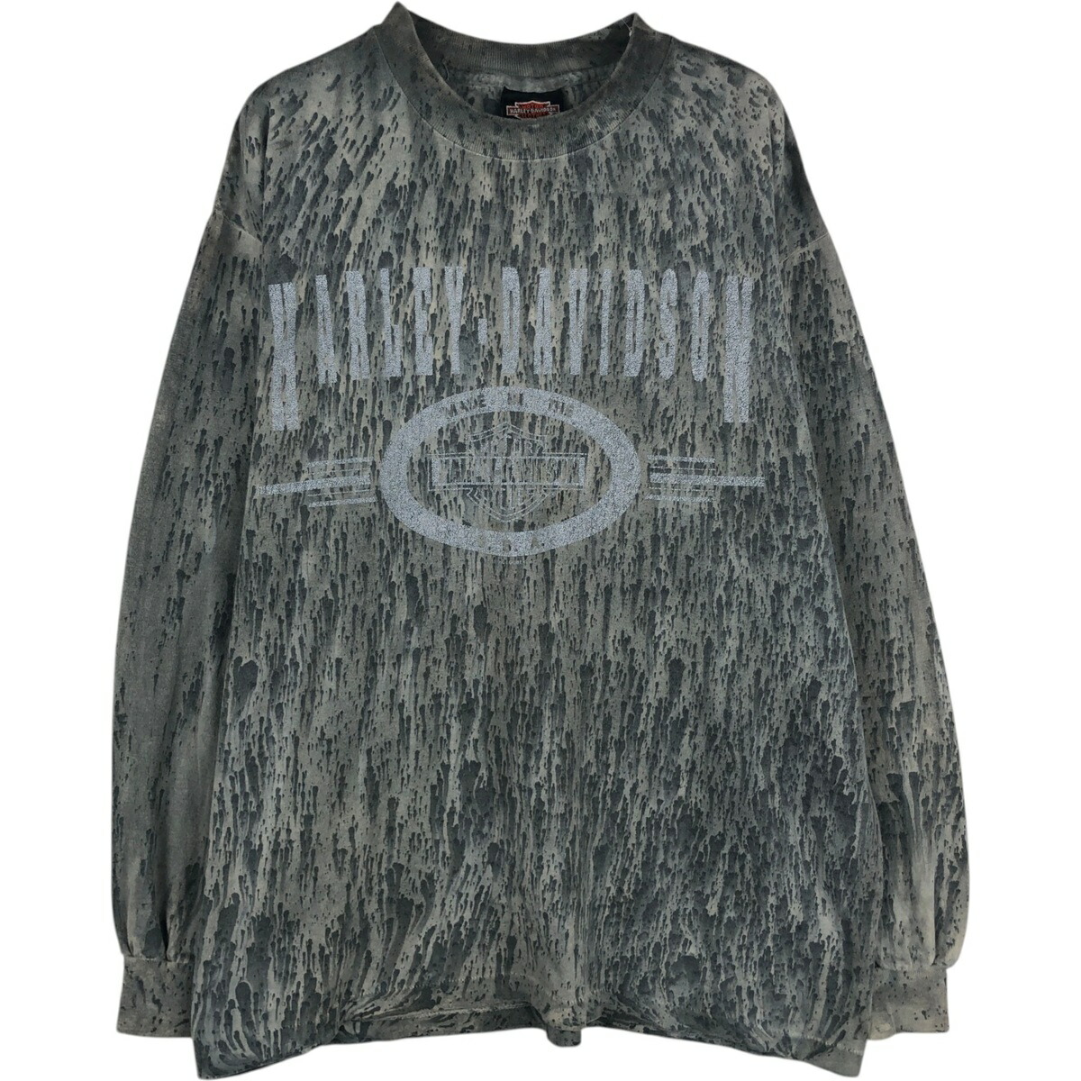古着 ハーレーダビッドソン Harley-Davidson 総柄 ロングTシャツ ロンT USA製 メンズM相当 /eaa627702 【中古】 【260330】 グレー系 春夏秋