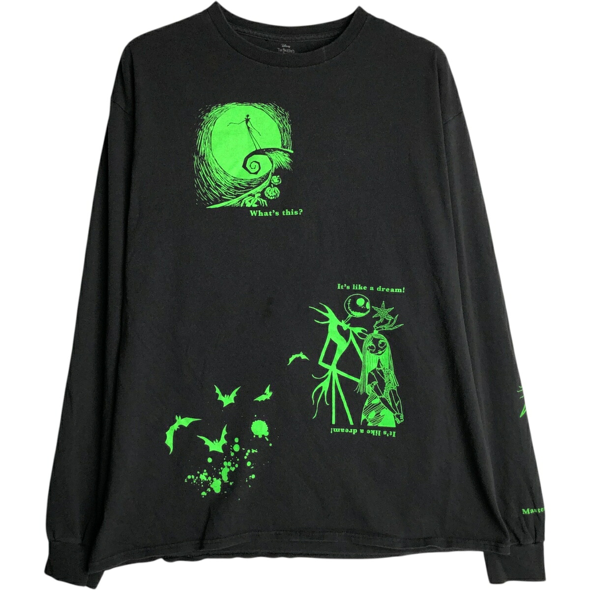 古着 THE NIGHTMARE BEFORE CHRISTMAS アニメ ナイトメアービフォアクリスマス ロングTシャツ ロンT メンズL相当 /eaa627722 【中古】 【260328】 ブラック系 春夏秋