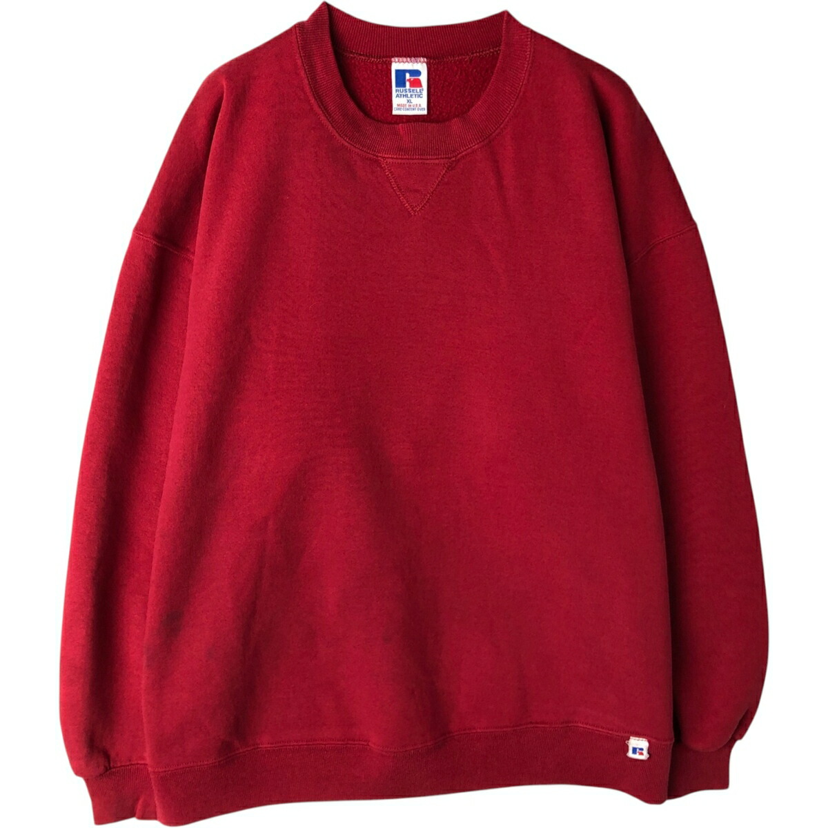 古着 90'S Velva Sheen 3連プリント カレッジスウェットシャツ