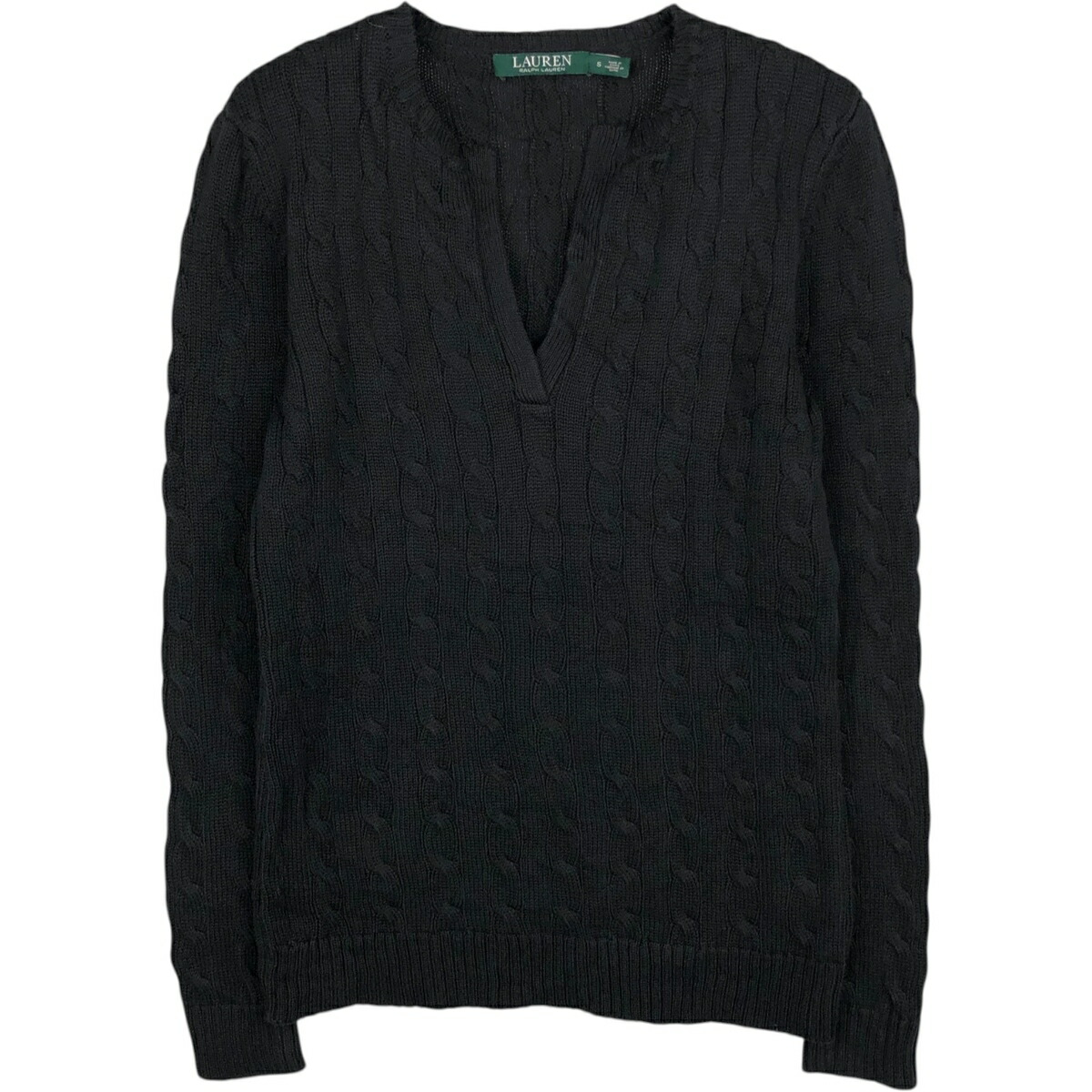 古着 ラルフローレン Ralph Lauren LAUREN ローレン ケーブル編み スリットネック コットンニットセーター レディースS相当 /eaa627962 【中古】 【260330】 【ADEL/アデル】 5,852円