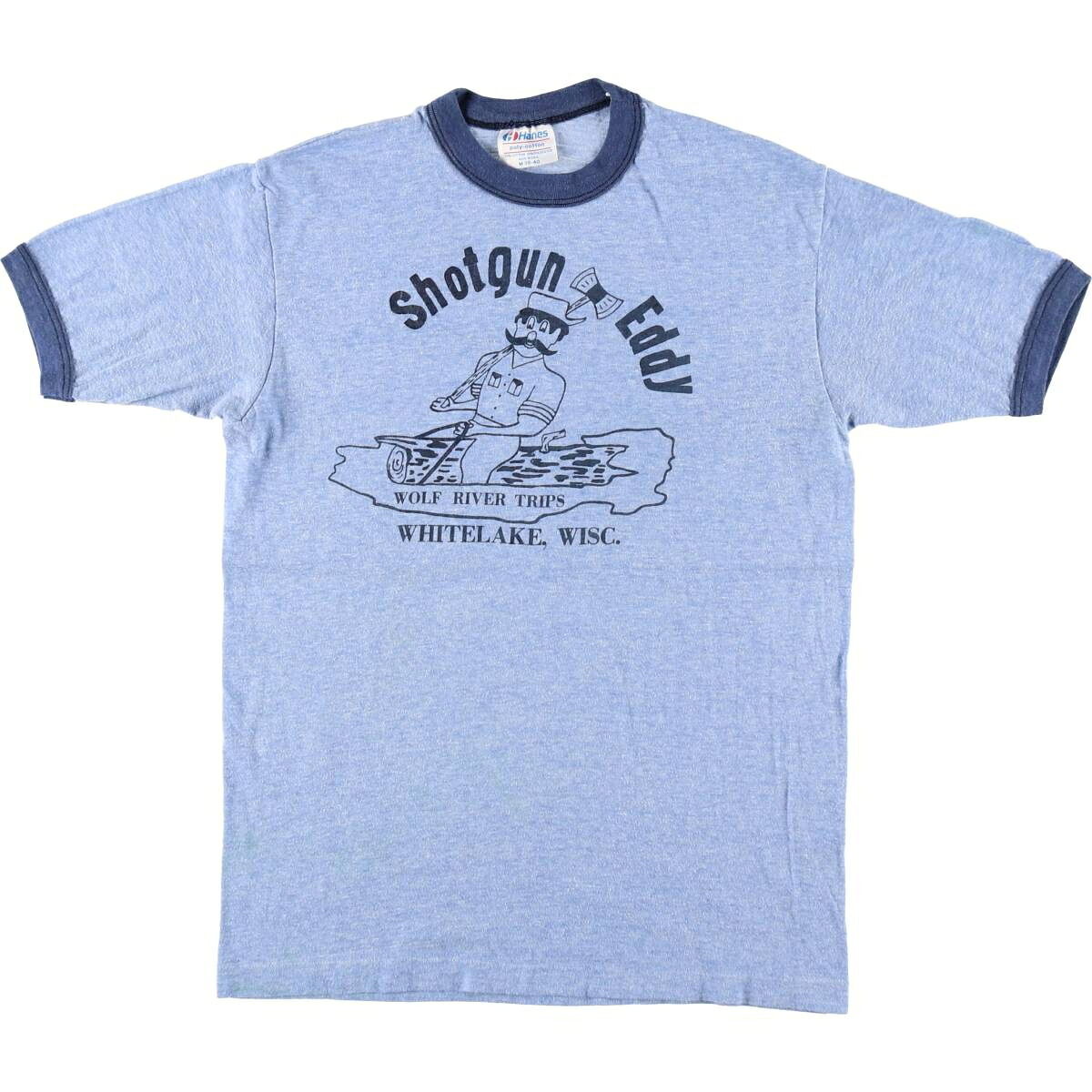 古着 80'S ヘインズ Hanes POLY-COTTON 青タグ リンガーTシャツ USA製 レディースM相当 ヴィンテージ /eaa627972 【中古】 【260327】 【ADEL/アデル】 ブルー系 春夏秋 6,811円