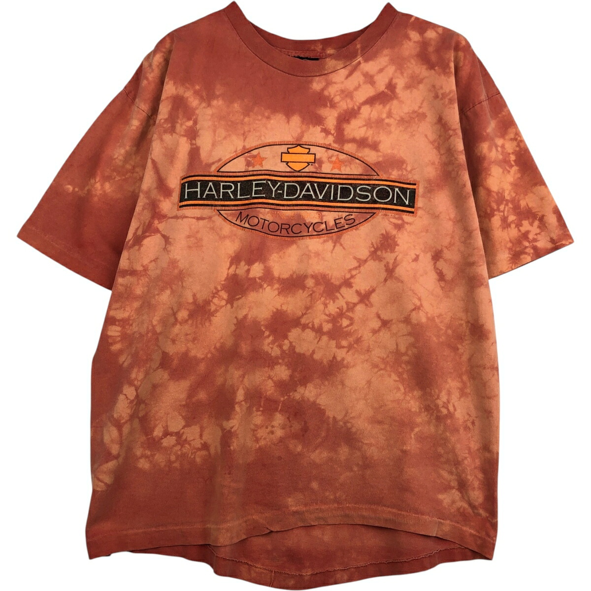 古着 Harley-Davidson ハーレーダビッドソン タイダイ柄 モーターサイクル バイクTシャツ USA製 メンズXL相当 /eaa628285 【中古】 【260330】｜古着屋JAM