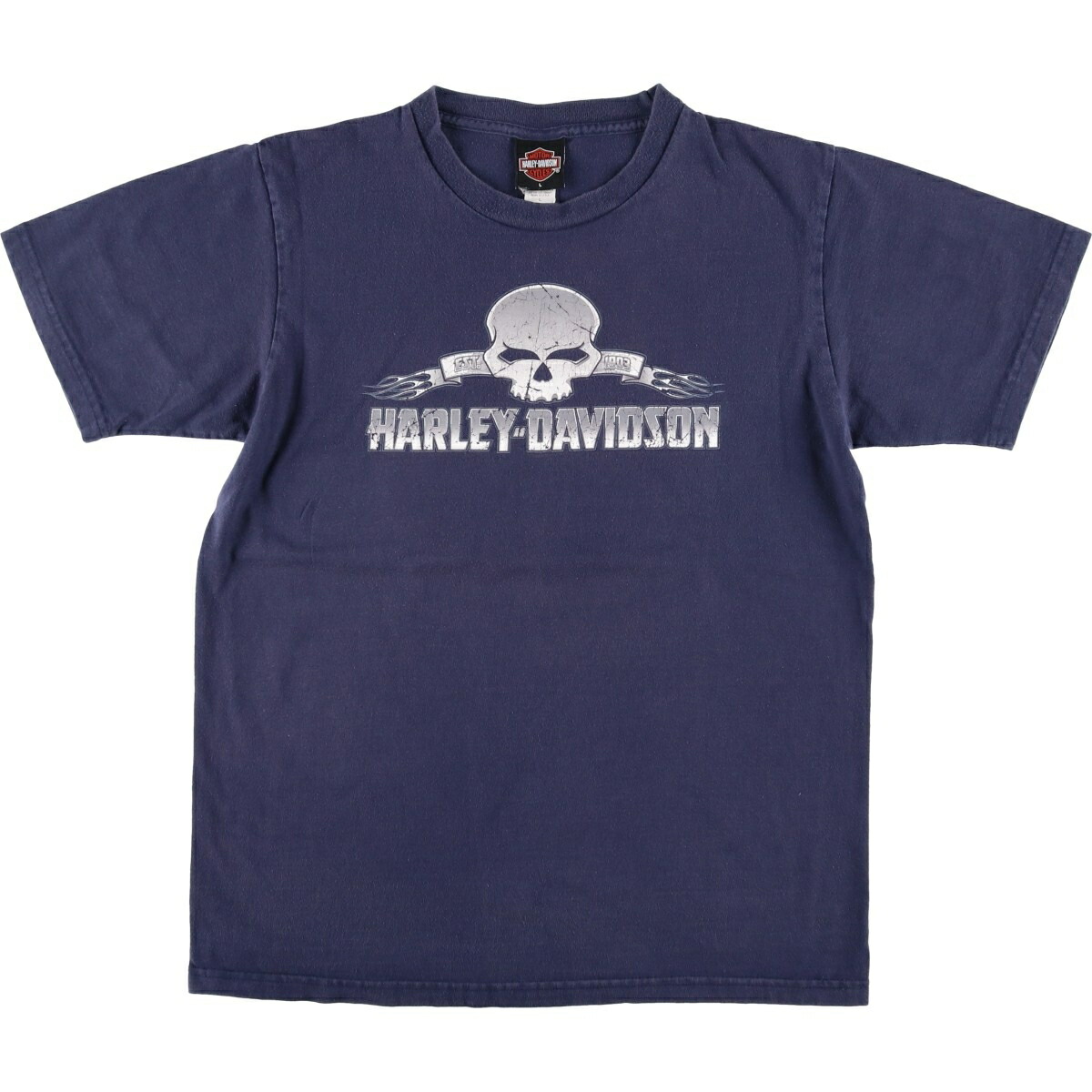 古着 00'S ハーレーダビッドソン Harley-Davidson ドクロ柄 スカル柄 トライバル モーターサイクル バイクTシャツ USA製 メンズL相当 /eaa628294 【中古】 【260330】
