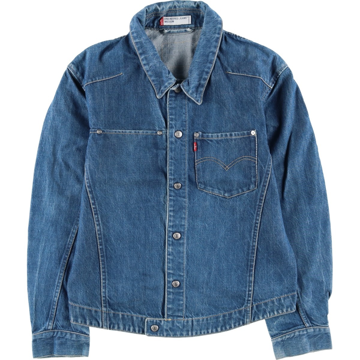 古着 00'S リーバイス Levi's ENGINEERED エンジニアード ユーロモデル 70100-0835 立体裁断 デニムジャケット メンズM相当 /eaa628451 【中古】 【260330】 【GR-NV】
