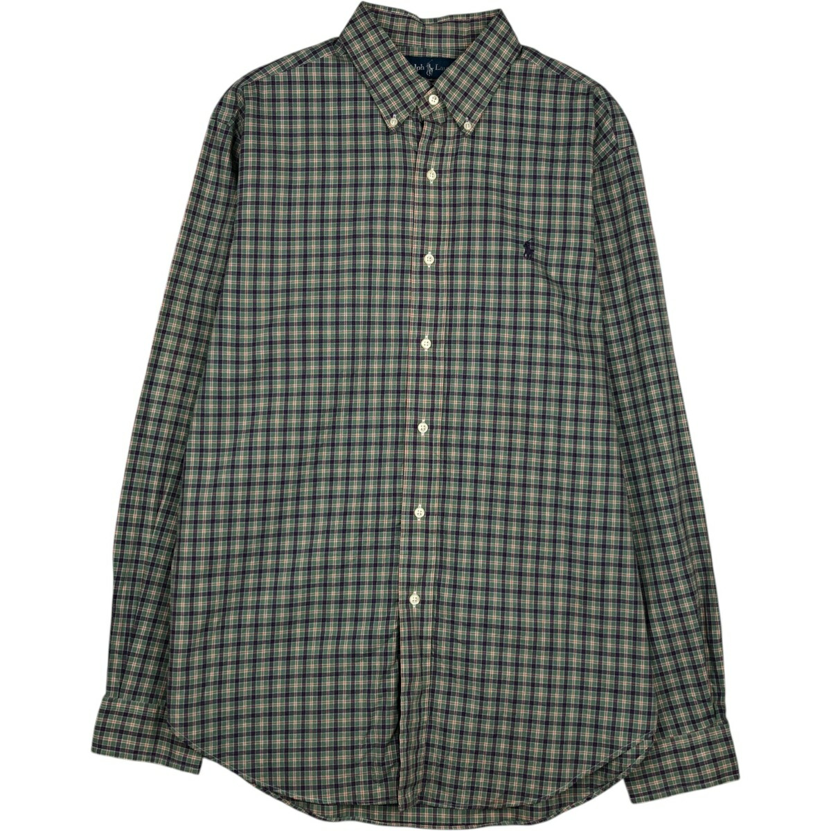 古着 ラルフローレン Ralph Lauren CLASSIC FIT クラシックフィット 長袖 ボタンダウンチェックシャツ メンズL相当 /eaa628633 【中古】 【260327】 パープル系 春夏秋冬