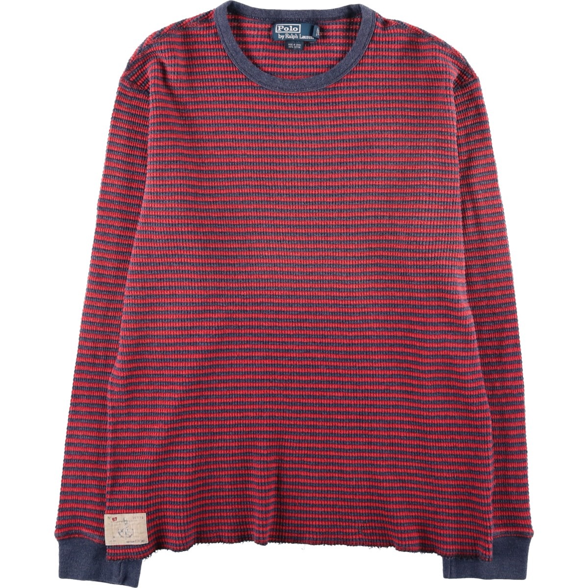 古着 ラルフローレン Ralph Lauren POLO by Ralph Lauren ボーダー柄 サーマルロングTシャツ メンズL相当 /eaa628676 【中古】 【260329】 【GR-UN-2604】