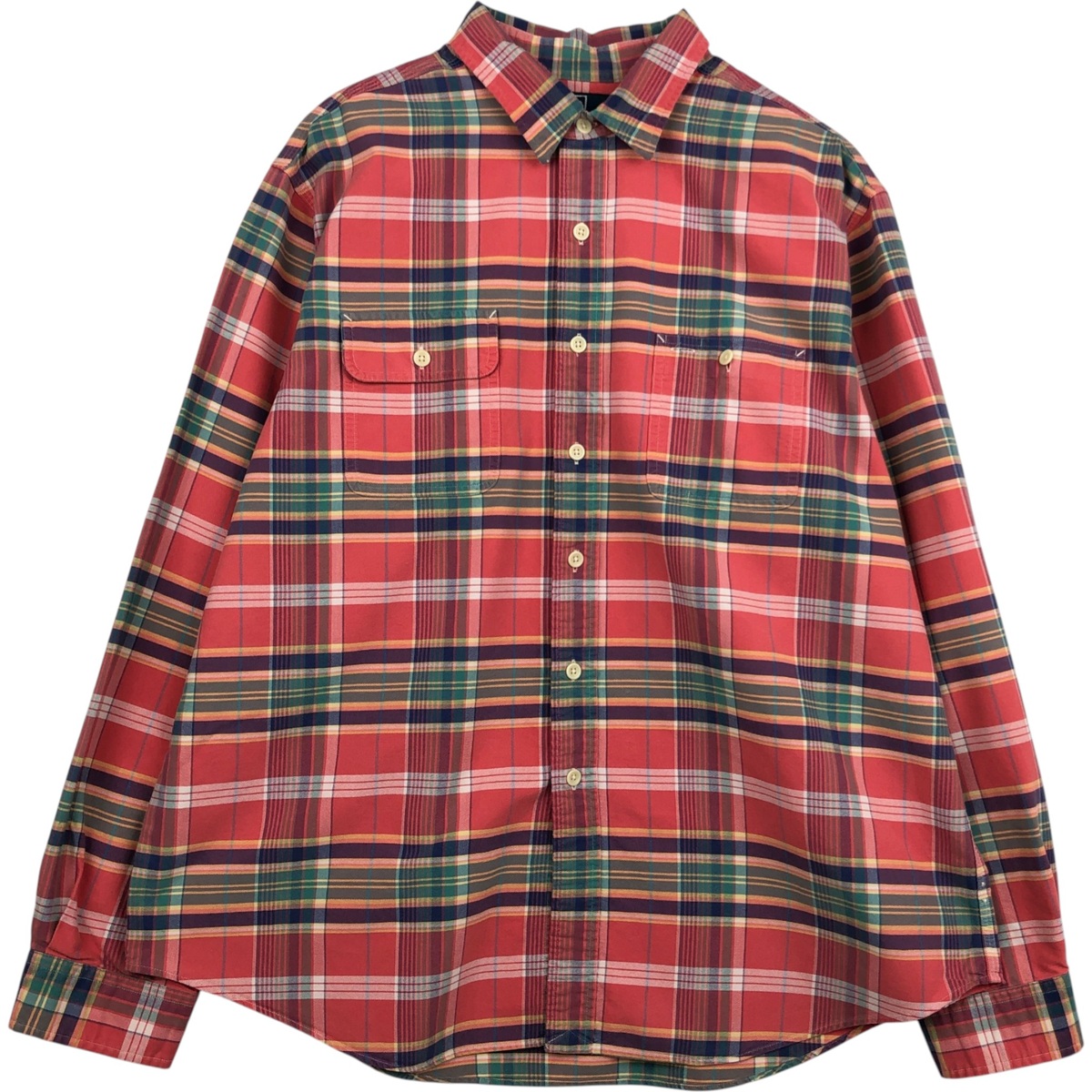 古着 ラルフローレン Ralph Lauren POLO by Ralph Lauren マドラスチェック 長袖 コットンチェックシャツ メンズXXL相当 /eaa628727 【中古】 【260328】 春夏秋冬