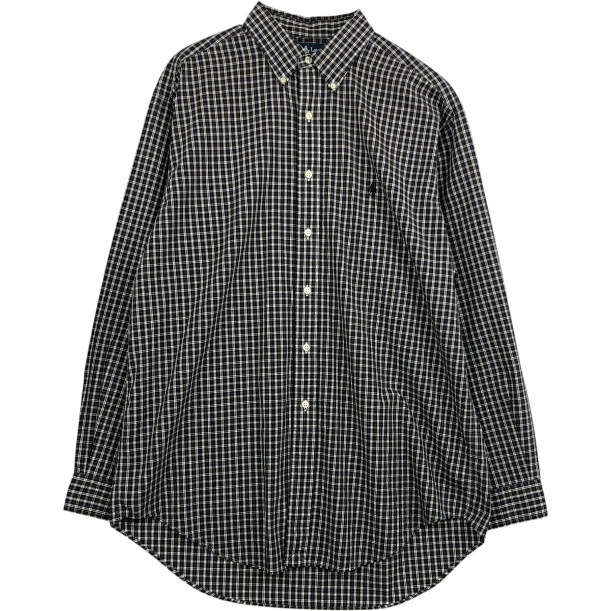 古着 ラルフローレン Ralph Lauren YARMOUTH 長袖 ボタンダウンチェックシャツ メンズL相当 /eaa628788 【中古】 【260328】 ブラック系 春夏秋冬 6,604円