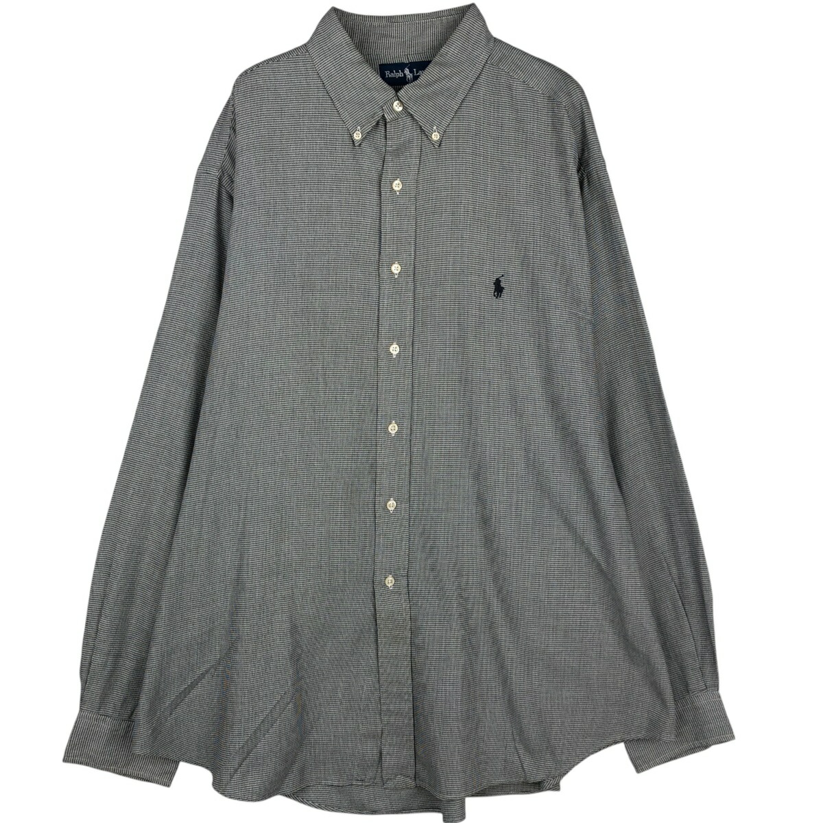 古着 ラルフローレン Ralph Lauren YARMOUTH 千鳥格子柄 長袖 ボタンダウンチェックシャツ メンズXL相当 /eaa629036 【中古】 【260403】