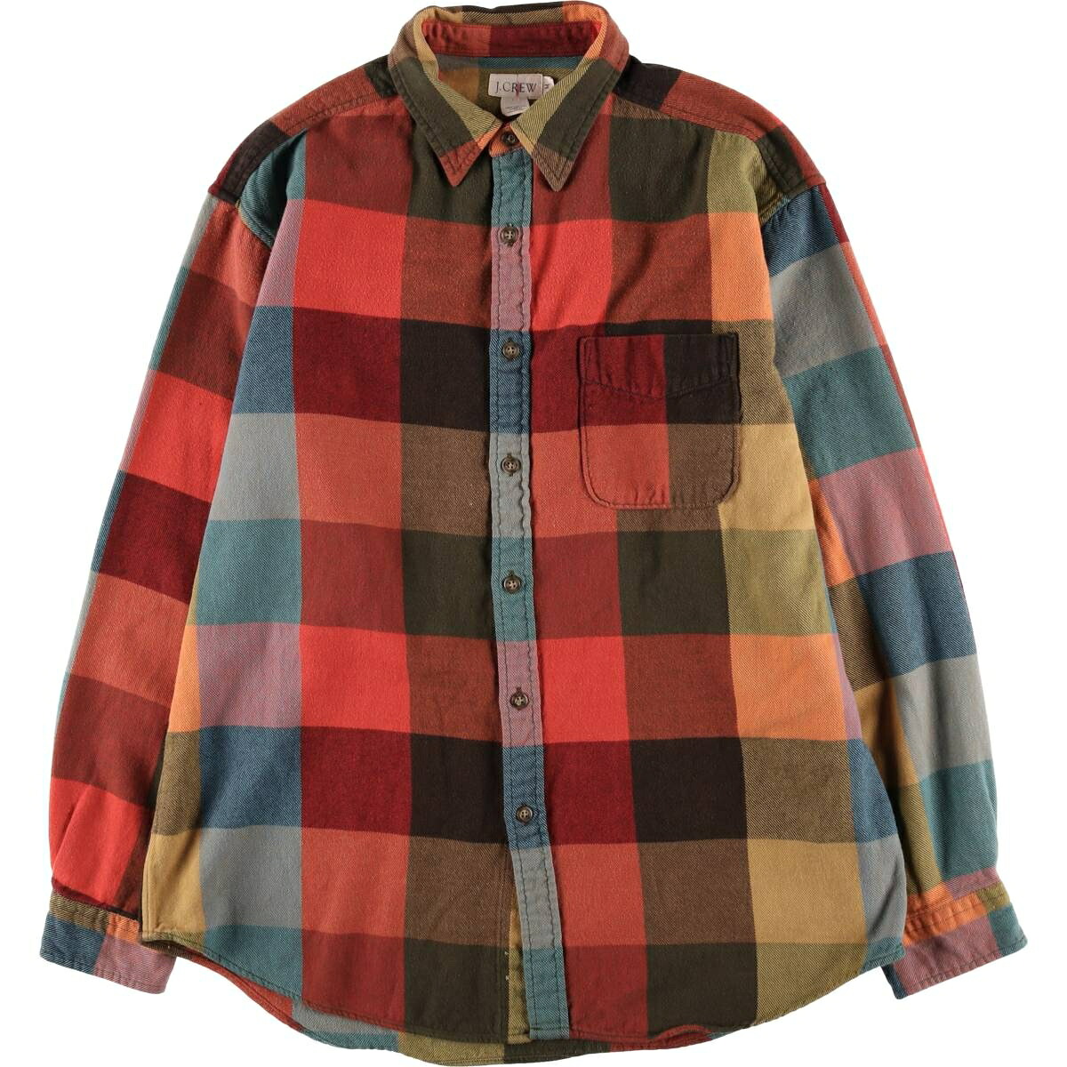 古着 90'S ジェイクルー J.Crew 長袖 フランネルチェックシャツ メンズM相当 ヴィンテージ /eaa629127 【中古】 【260330】 【GR-NV-2604】｜古着屋JAM