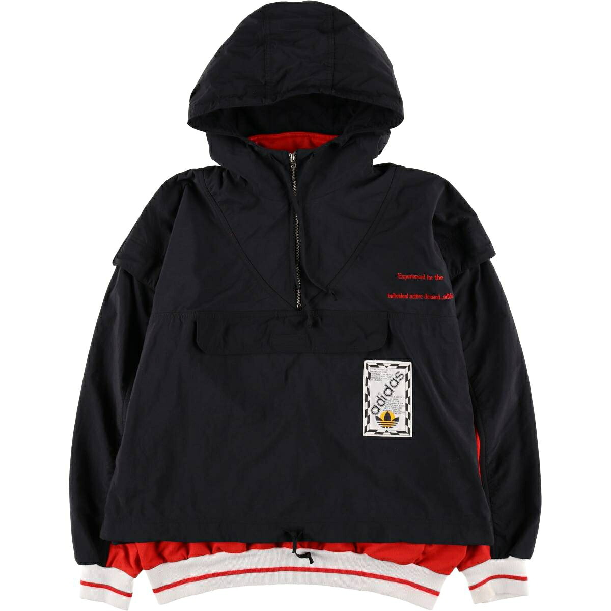 古着 80'S アディダス adidas トレフォイルロゴ アノラックパーカー メンズM相当 ヴィンテージ /eaa629145 【中古】 【260329】 【GR-UN-2604】