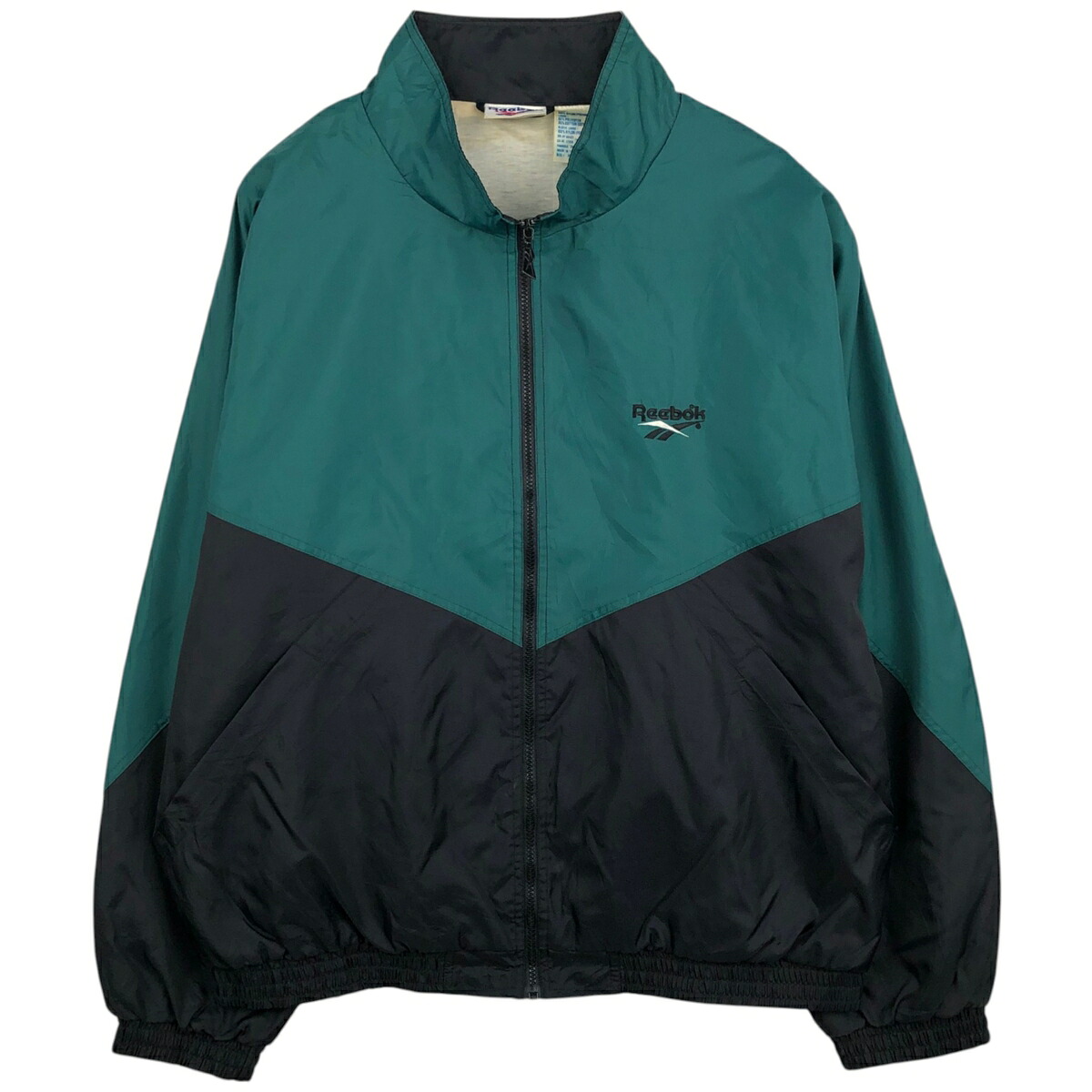 古着 90'S リーボック Reebok バックロゴ ナイロンジャケット メンズXXL相当 ヴィンテージ /eaa629300 【中古】 【260401】 グリーン系 春秋冬