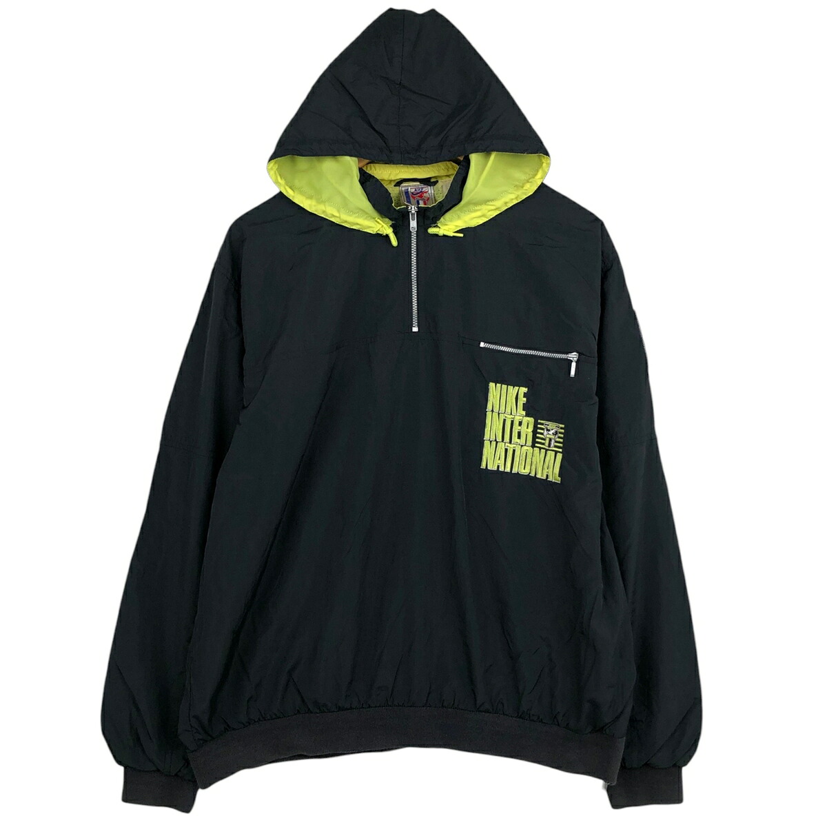 古着 80~90'S ナイキ NIKE ハーフジップ フード付き ウォームアッププルオーバー メンズXL相当 ヴィンテージ /eaa629332 【中古】 【260401】｜古着屋JAM