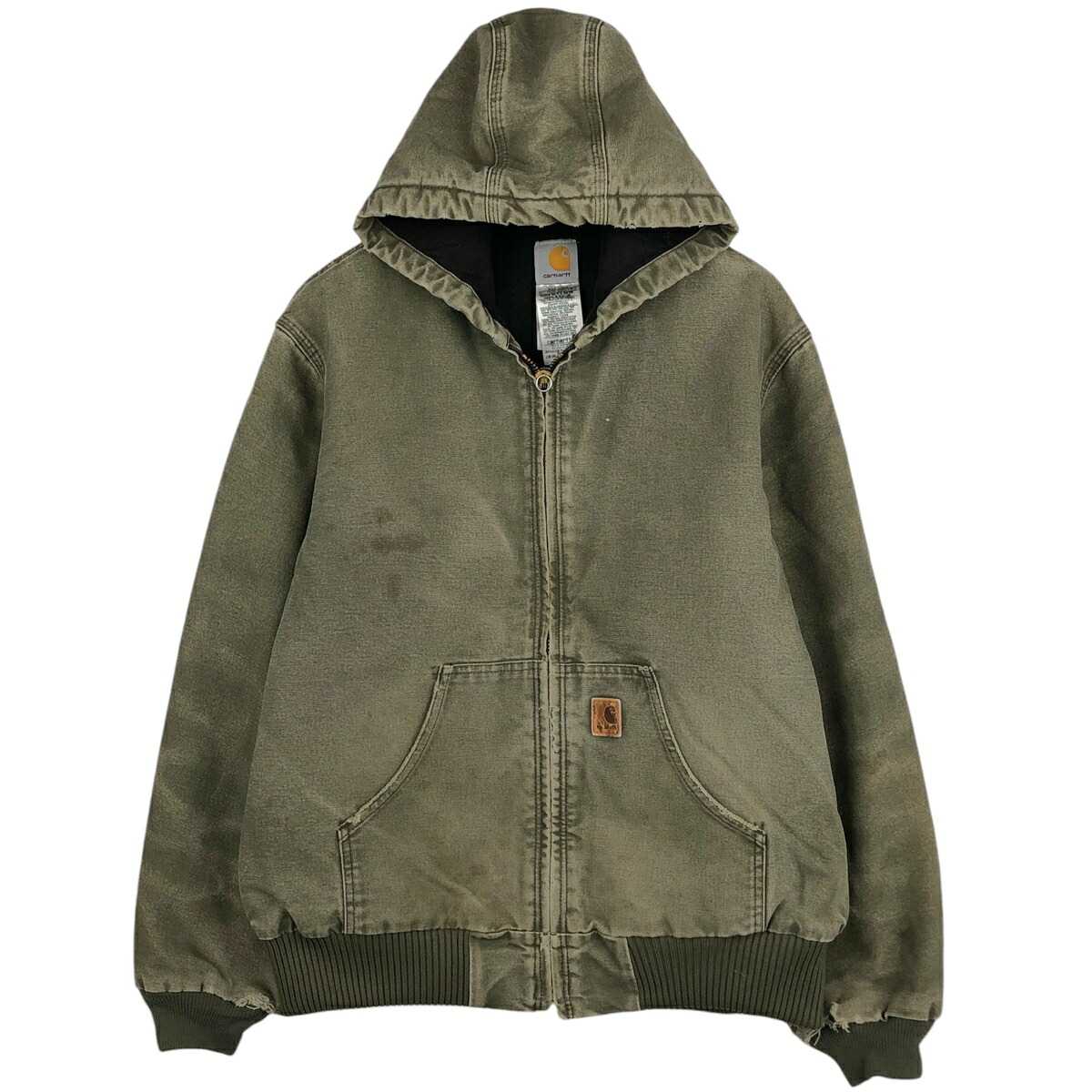 古着 カーハート Carhartt アクティブジャケット 中綿入り ダックフルジップパーカー メンズM相当 /eaa629383 【中古】 【260405】 カーキ系 春秋冬
