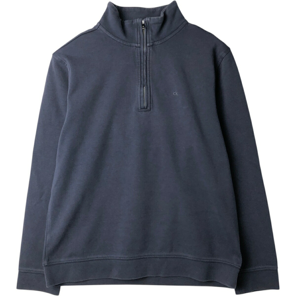 古着 カルバンクライン Calvin klein The Classic Quarter-Zip ハーフジップスウェットシャツ トレーナー メンズM相当 /eaa629566 【中古】 【260401】 ネイビー系 春夏秋冬