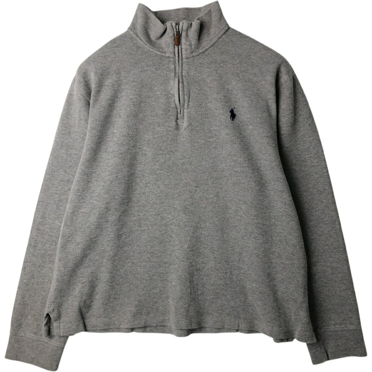 古着 ラルフローレン Ralph Lauren POLO RALPH LAUREN リブ編み ハーフジップスウェットシャツ トレーナー メンズM相当 /eaa629568 【中古】 【260401】 グレー系 春夏秋冬