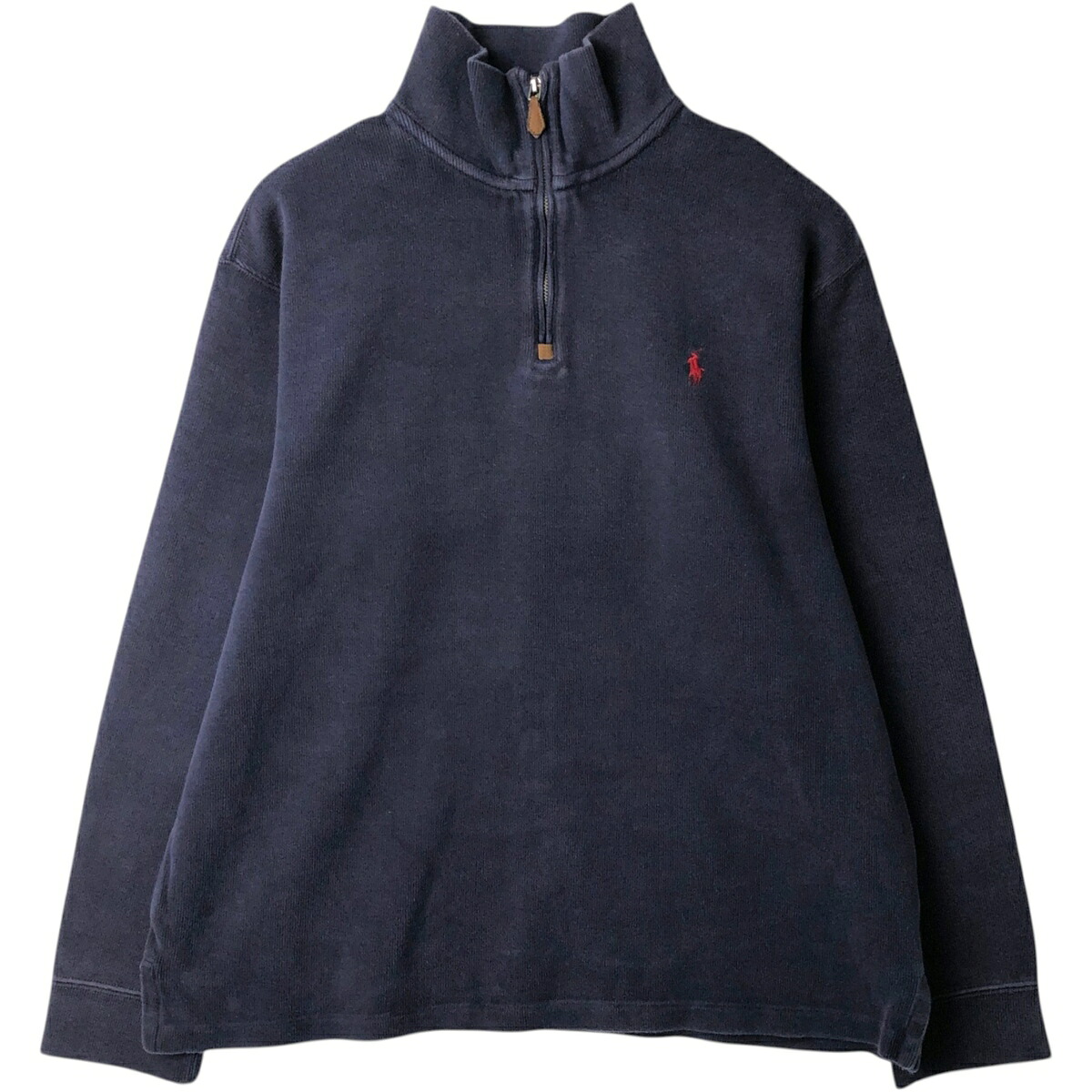古着 ラルフローレン Ralph Lauren POLO by Ralph Lauren リブ編み ハーフジップスウェットシャツ トレーナー メンズL相当 /eaa629569 【中古】 【260401】 ネイビー系 春夏秋冬