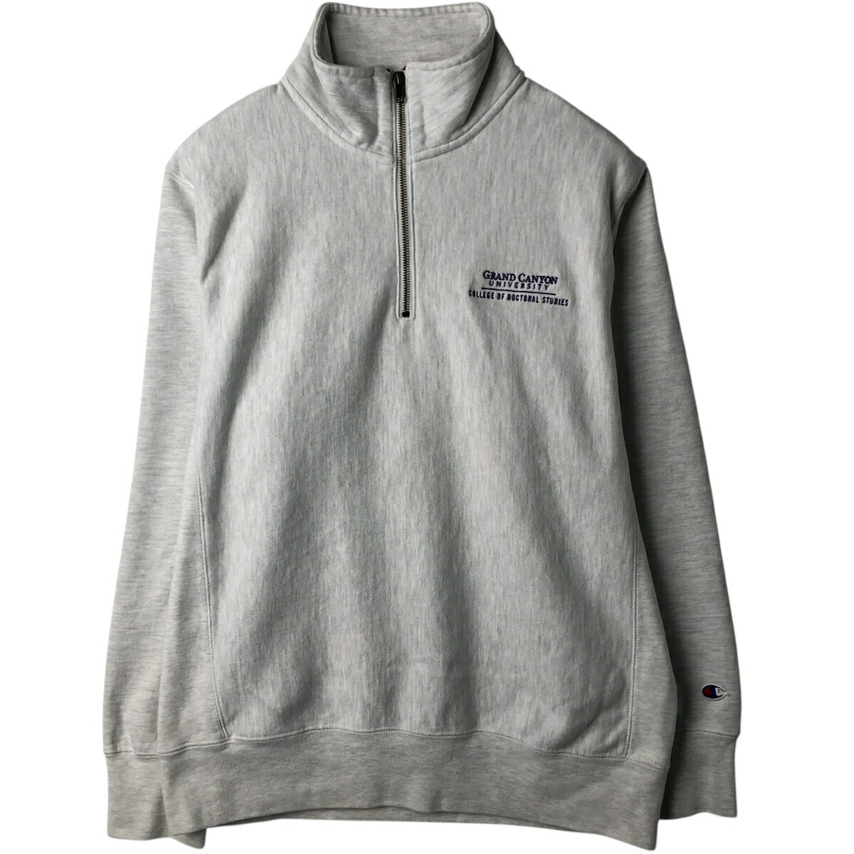 古着 チャンピオン Champion REVERSE WEAVE リバースウィーブ ハーフジップスウェットシャツ トレーナー メンズL相当 /eaa629570 【中古】 【260401】 グレー系 春夏秋冬