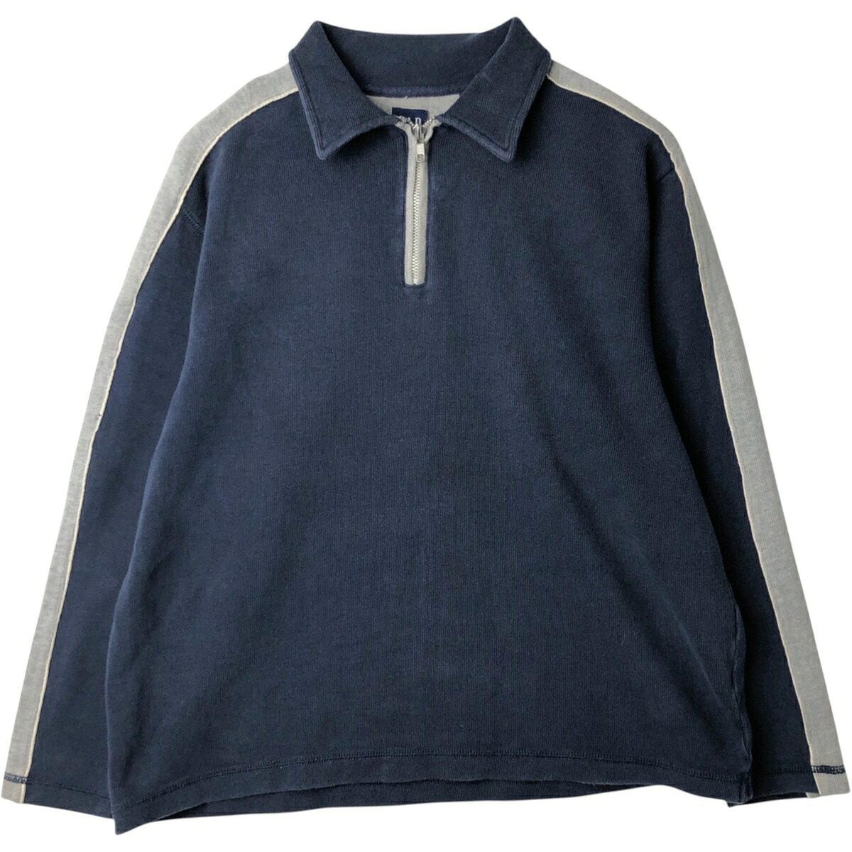 古着 90'S ギャップ GAP オールドギャップ リブ編み ハーフジップスウェットシャツ トレーナー メンズM相当 ヴィンテージ /eaa629579 【中古】 【260401】 ネイビー系 春夏秋冬