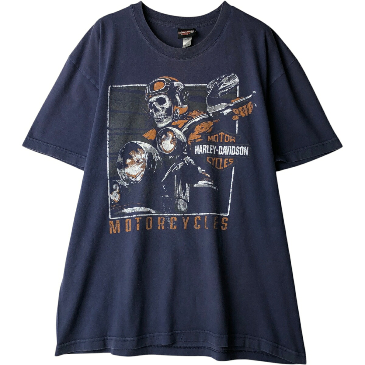 古着 ハーレーダビッドソン Harley-Davidson ドクロ柄 スカル柄 モーターサイクル バイクTシャツ USA製 メンズXL相当 /eaa629636 【中古】 【260403】