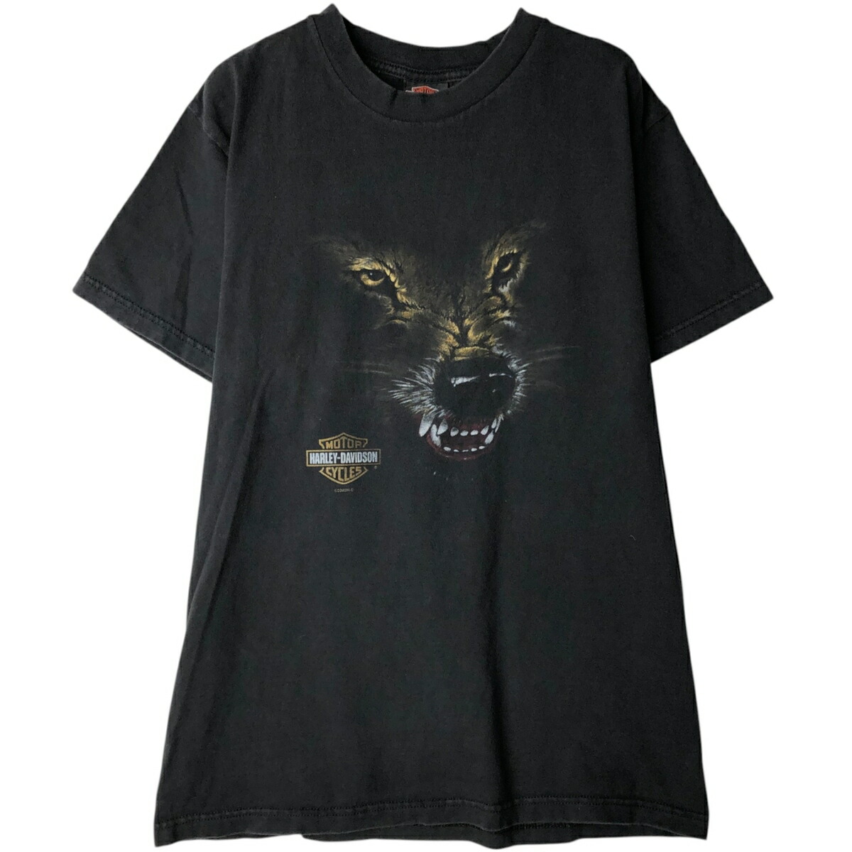 古着 ハーレーダビッドソン Harley-Davidson オオカミ柄 モーターサイクル バイクTシャツ メンズM相当 /eaa629666 【中古】 【260404】